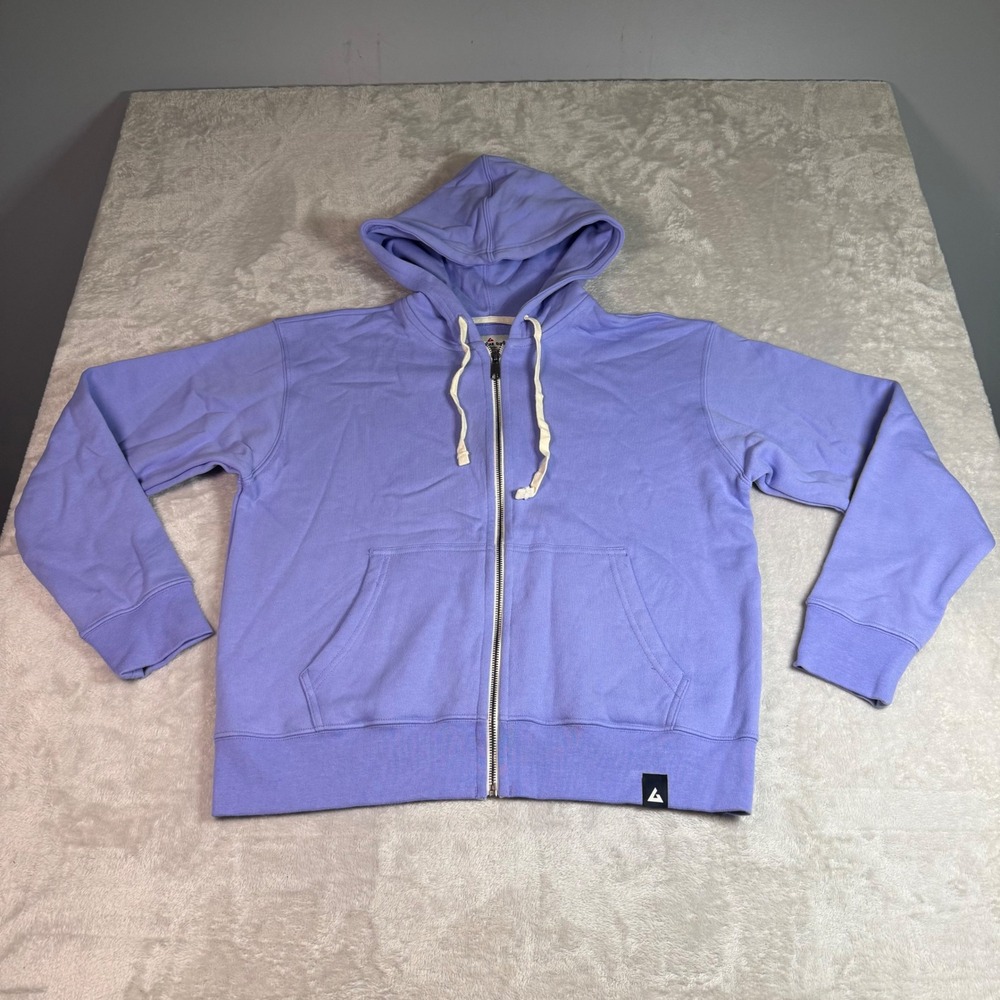 NWOT American Giant Womens Midweight Full Zip Hoodie Sweatshirt L Lavender